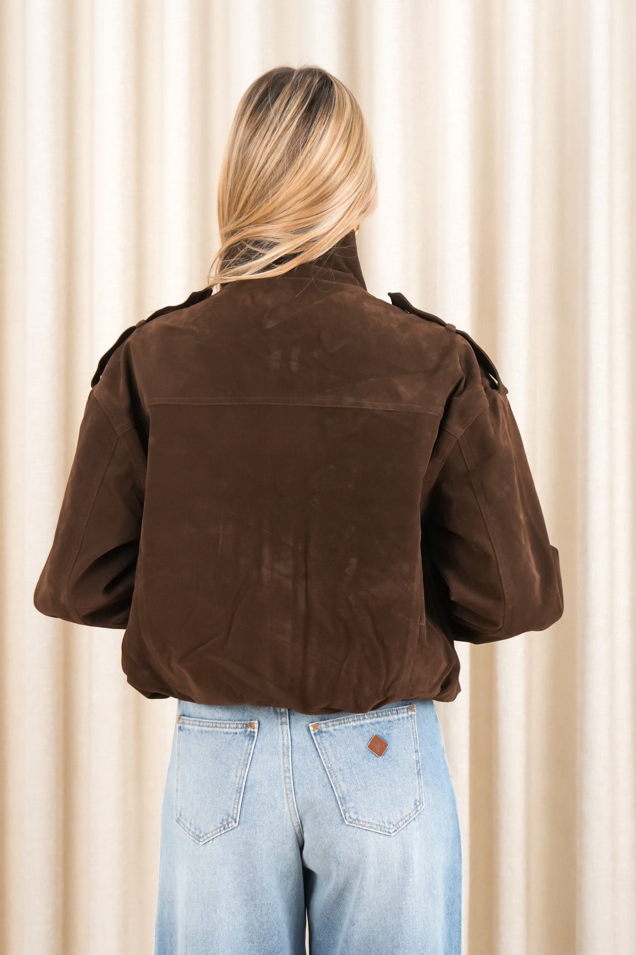 Ashe Bomber Brown Suede
