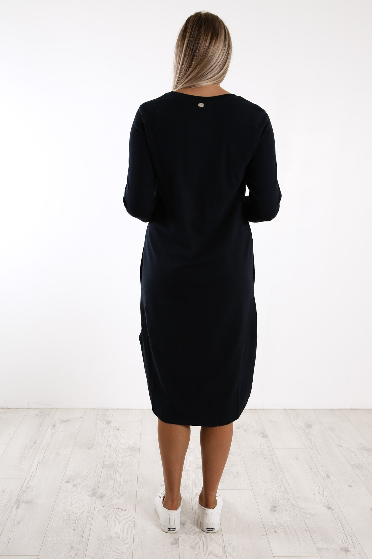 Bay Long Sleeve Dress Navy