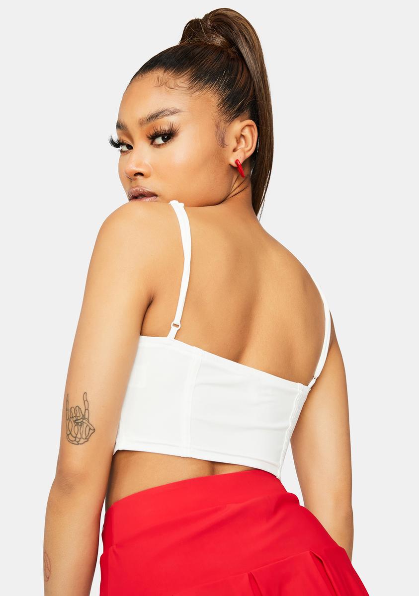 Angel Booked And Busy Lace Crop Tank