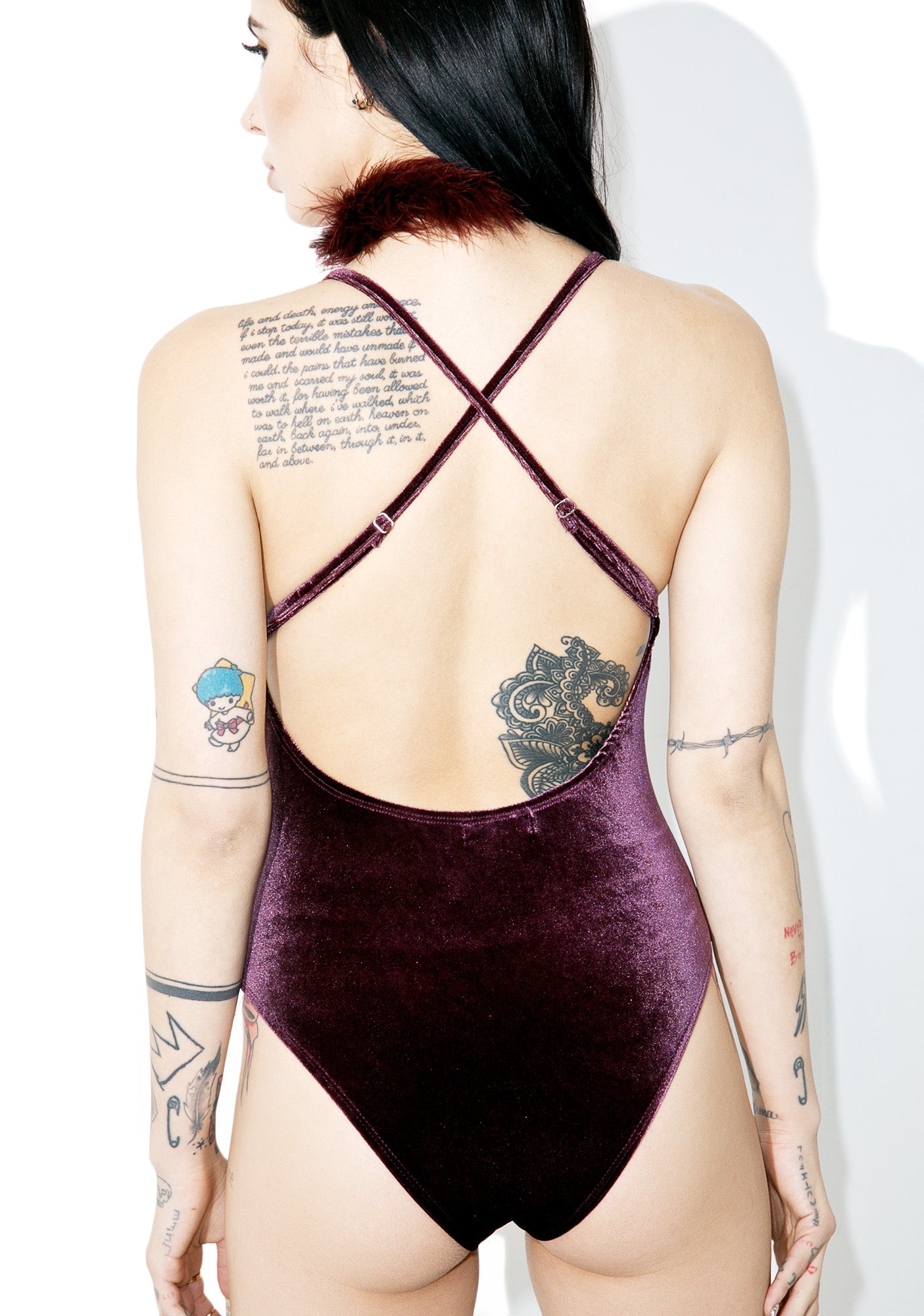 Amethyst Velvet Bodysuit