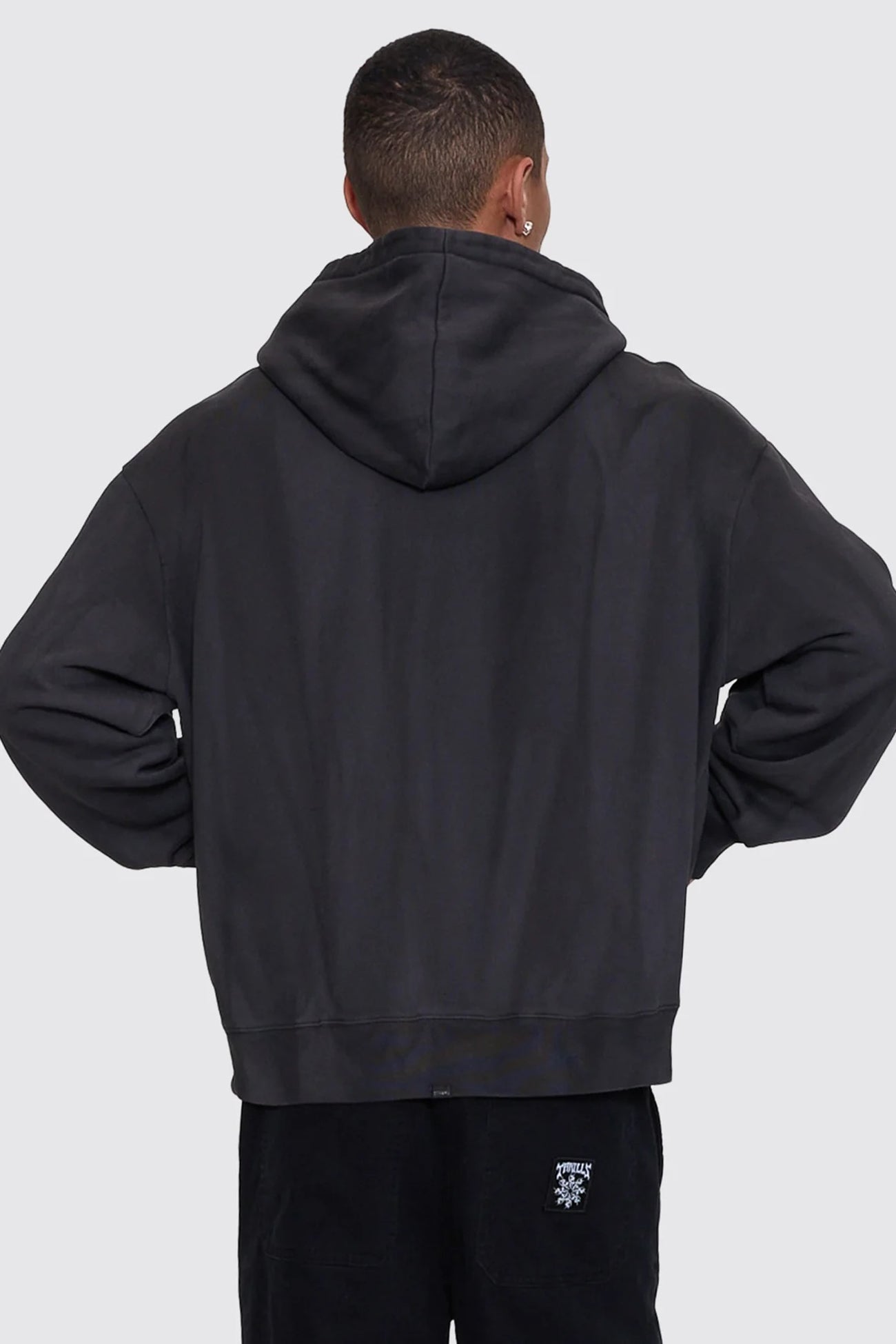 Arts & Industrial Slouch Pull On Cropped Hood Sunfade Bleach Dark Charcoal