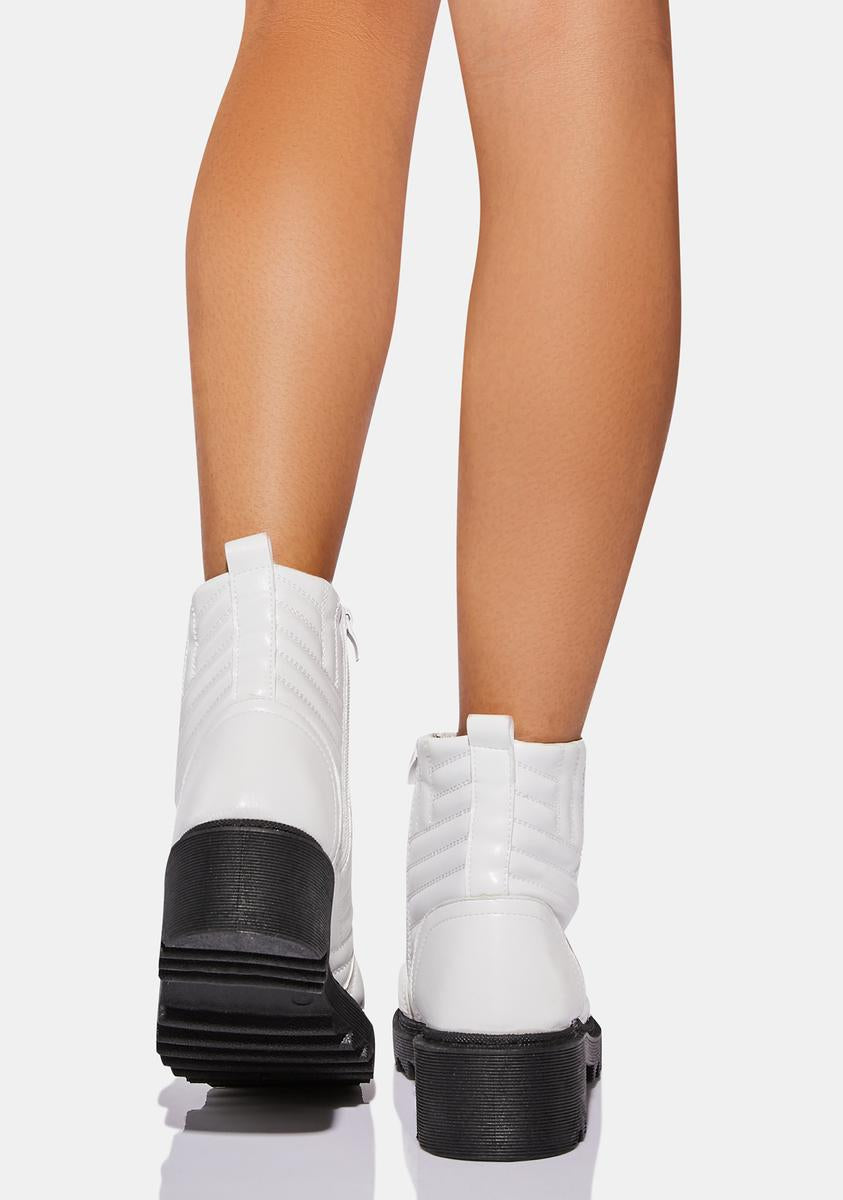 Angel More To Adore Combat Boots