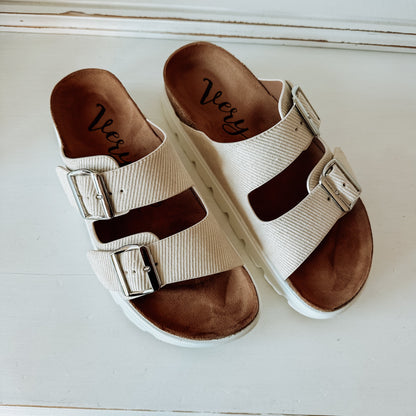 Jazmin Flatform Sandal - Cream