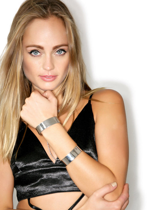 Anarchy Silver Double Cuff