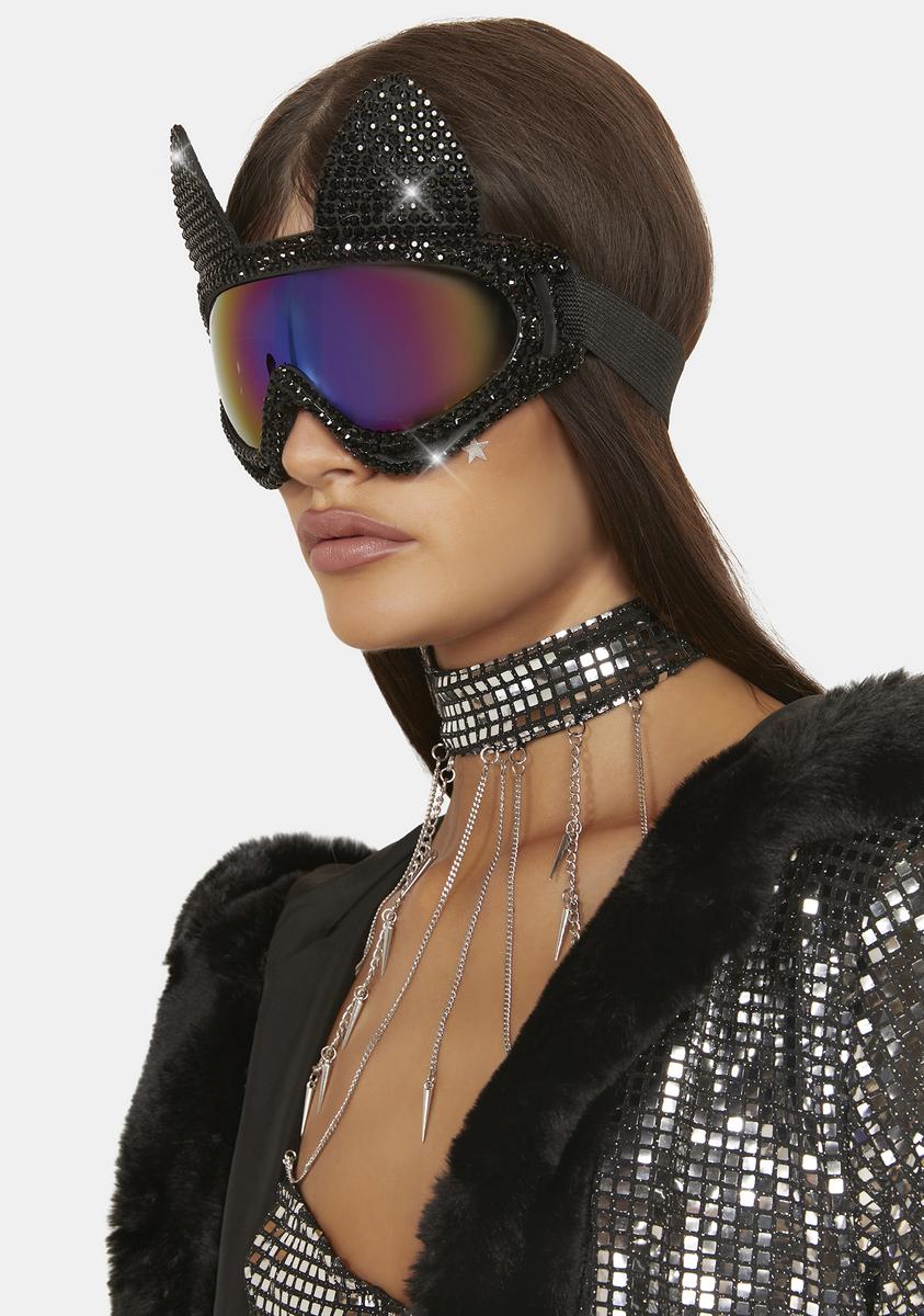 Animal Of Night Rhinestone Goggles