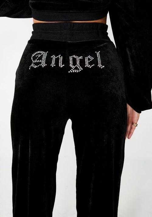 Angel Diamante Wide Leg Joggers