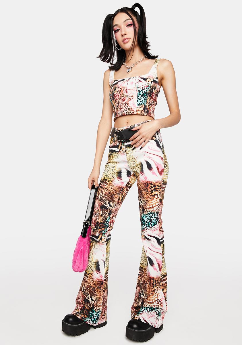 Animal Flared Jeans