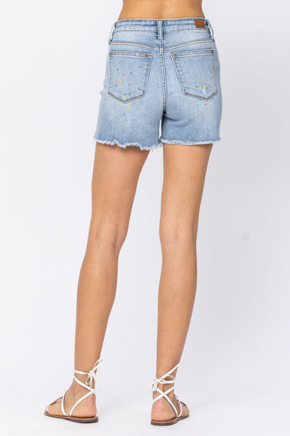 Judy Blue Paint Splash Shorts