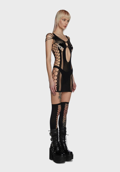 Anything Goes Fishnet Dress