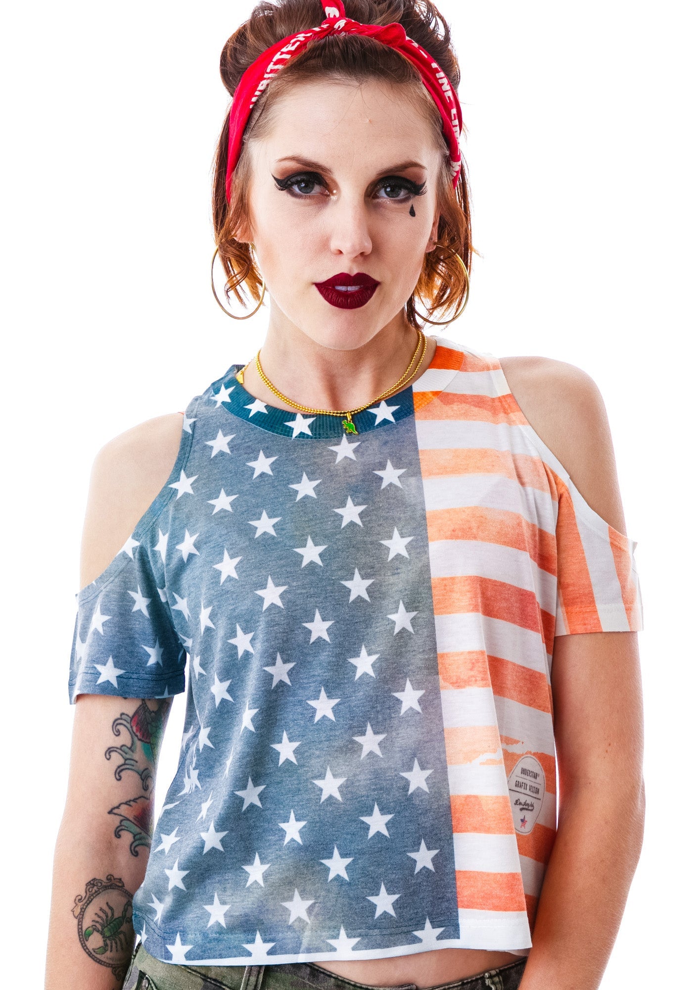 Americana Off The Shoulder Tee