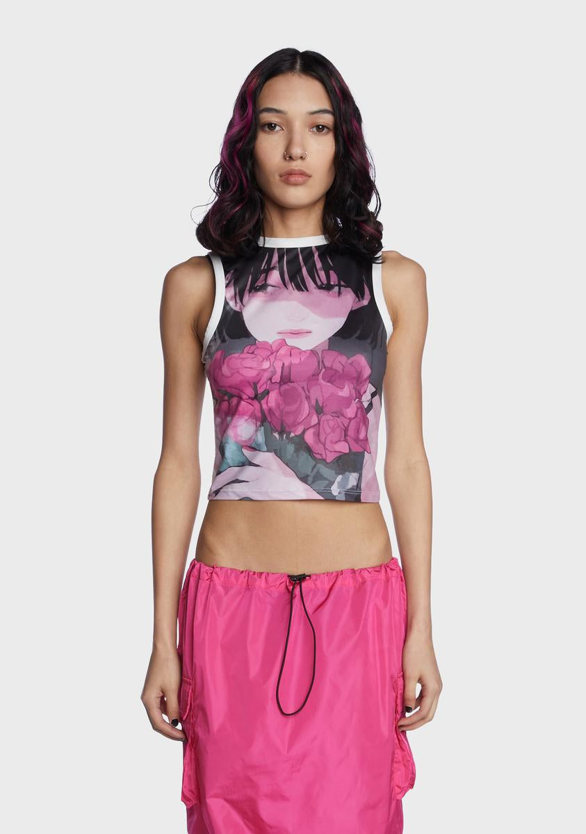 Anime Flower Girl Tank