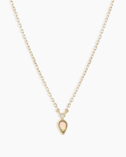 14K Diamond and Opal Necklace