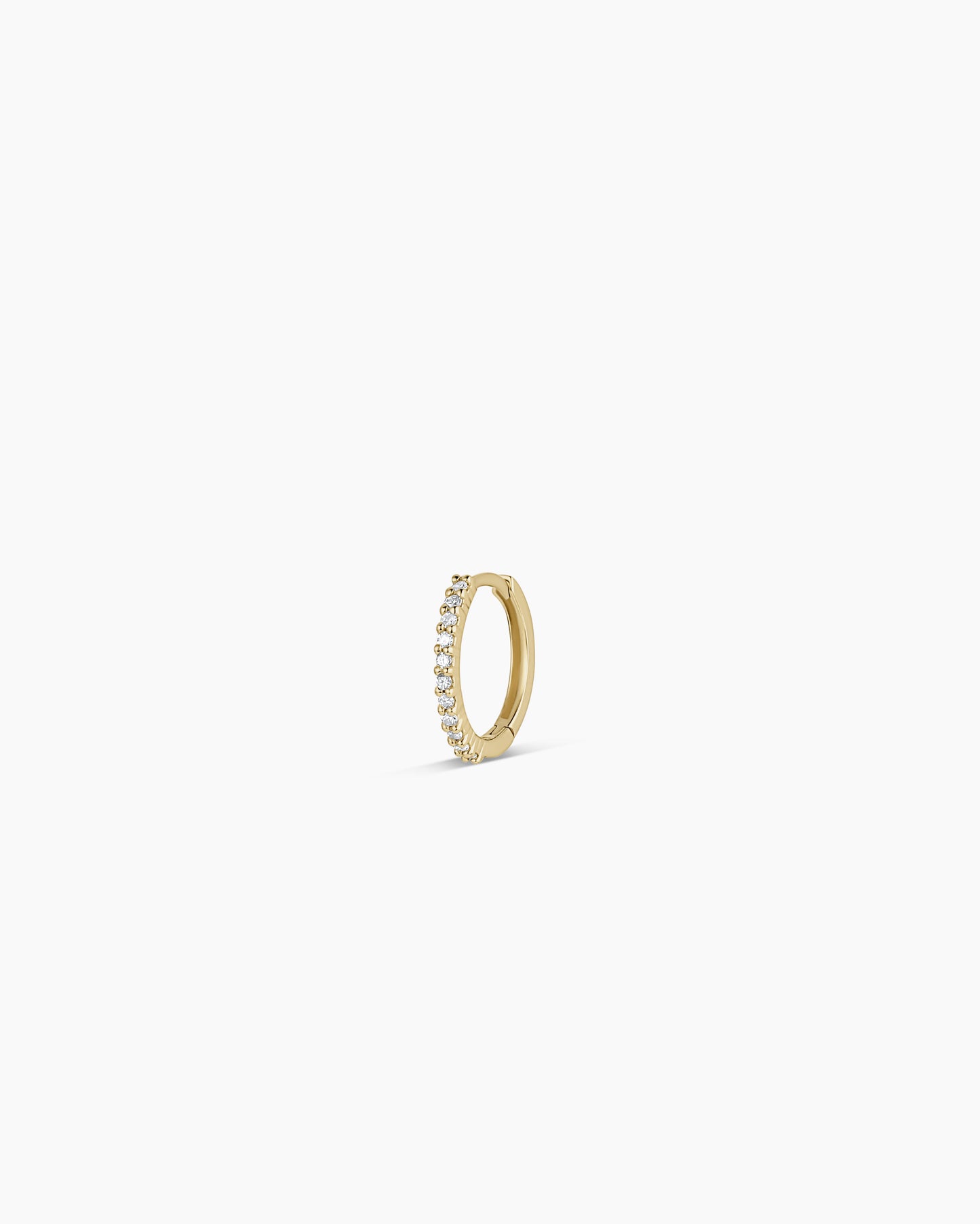 14K Diamond Pavé Single Huggie