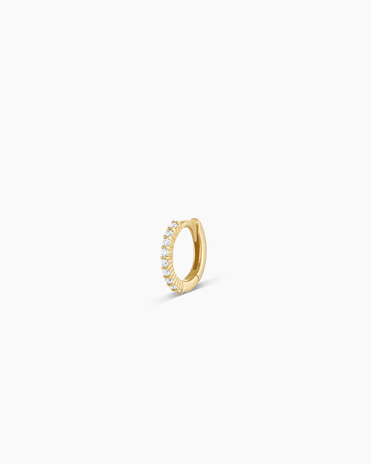 14K Diamond Pavé Single Huggie
