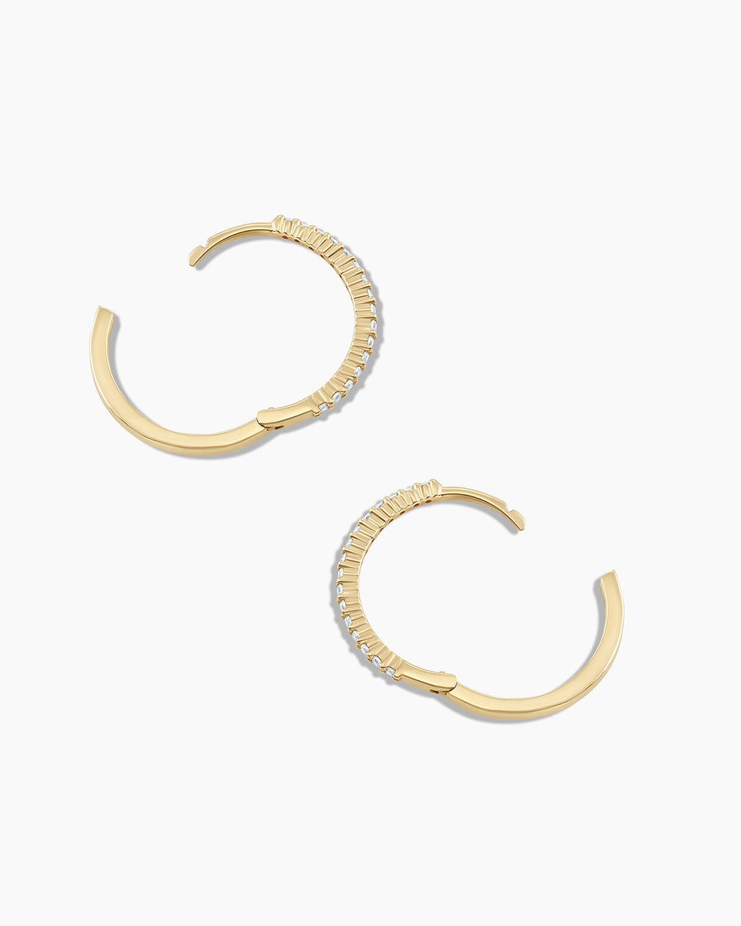 14K Diamond Pavé Huggies