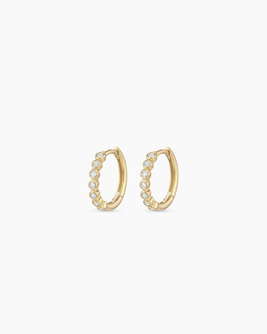 14K Classic Diamond Huggies
