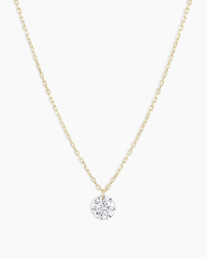 18K Floating Diamond Statement Necklace