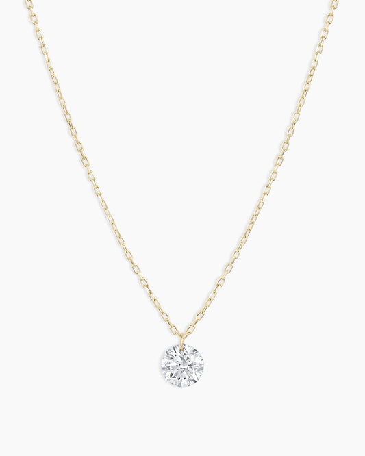 18K Floating Diamond Statement Necklace