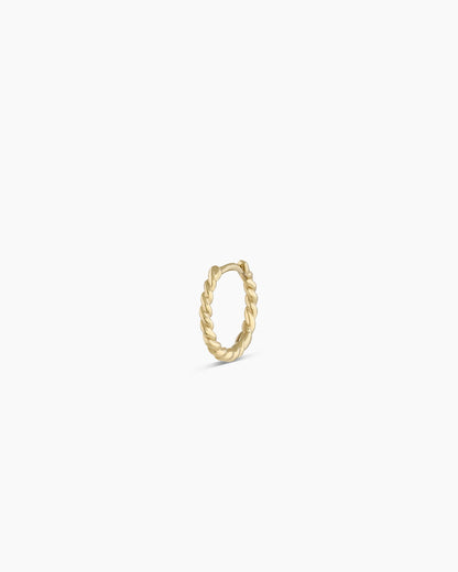 14K Gold Crew Single Huggie
