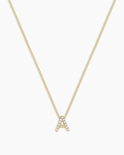14K Diamond Alphabet Necklace