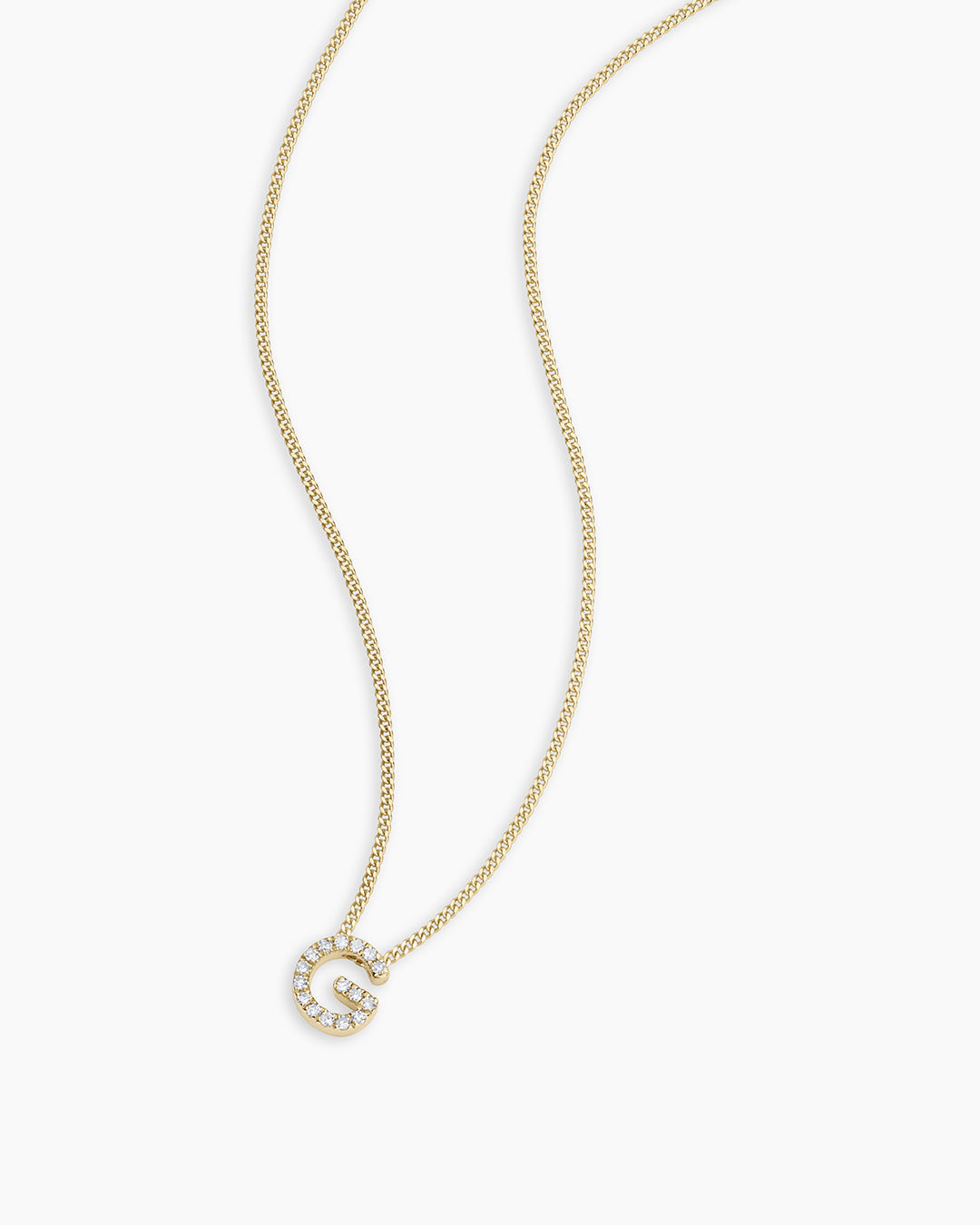 14K Diamond Alphabet Necklace