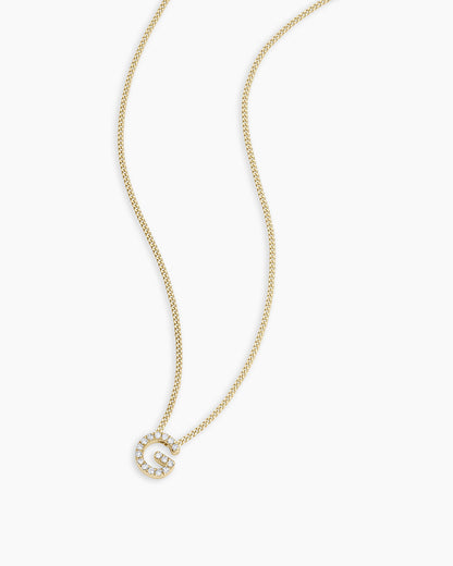 14K Diamond Alphabet Necklace