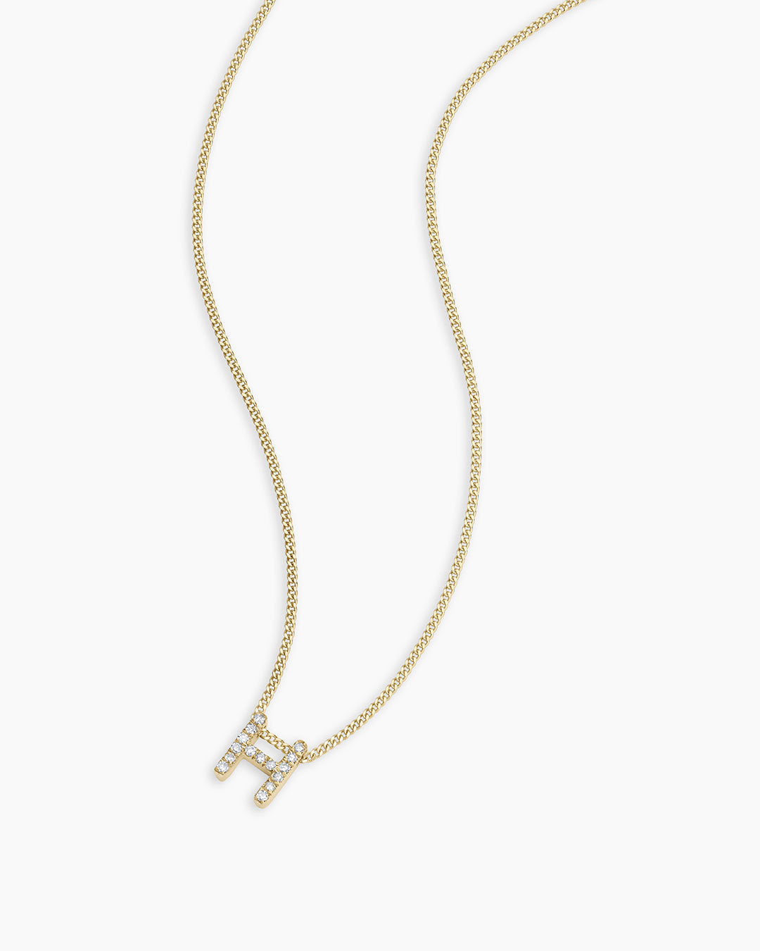 14K Diamond Alphabet Necklace