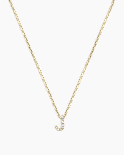14K Diamond Alphabet Necklace