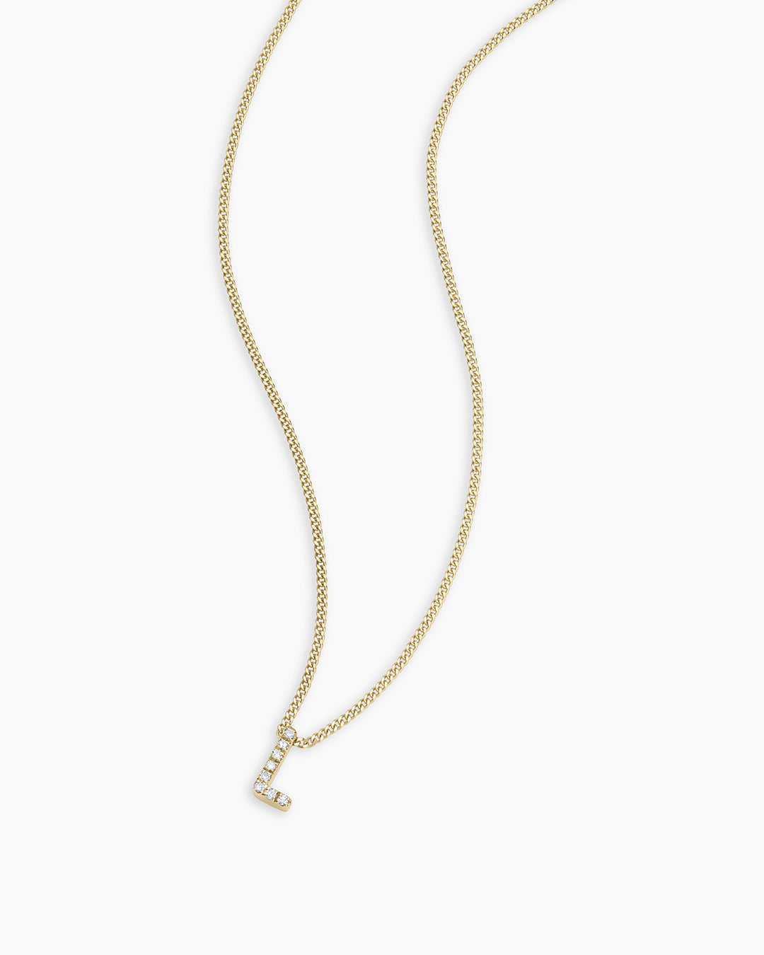 14K Diamond Alphabet Necklace