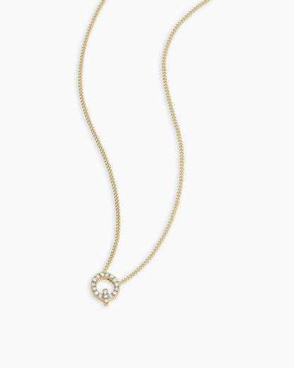 14K Diamond Alphabet Necklace