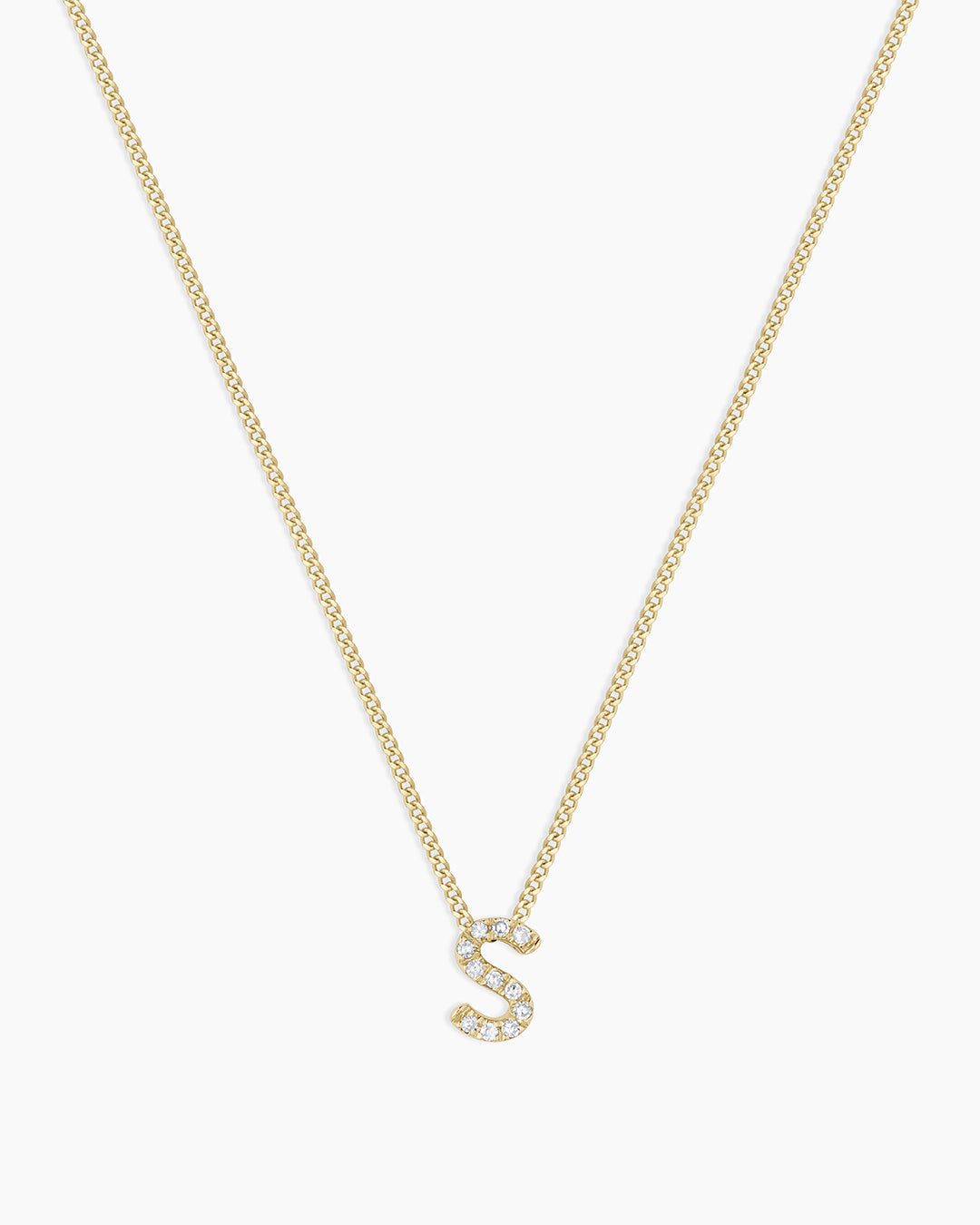 14K Diamond Alphabet Necklace