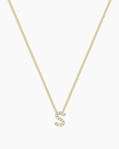 14K Diamond Alphabet Necklace