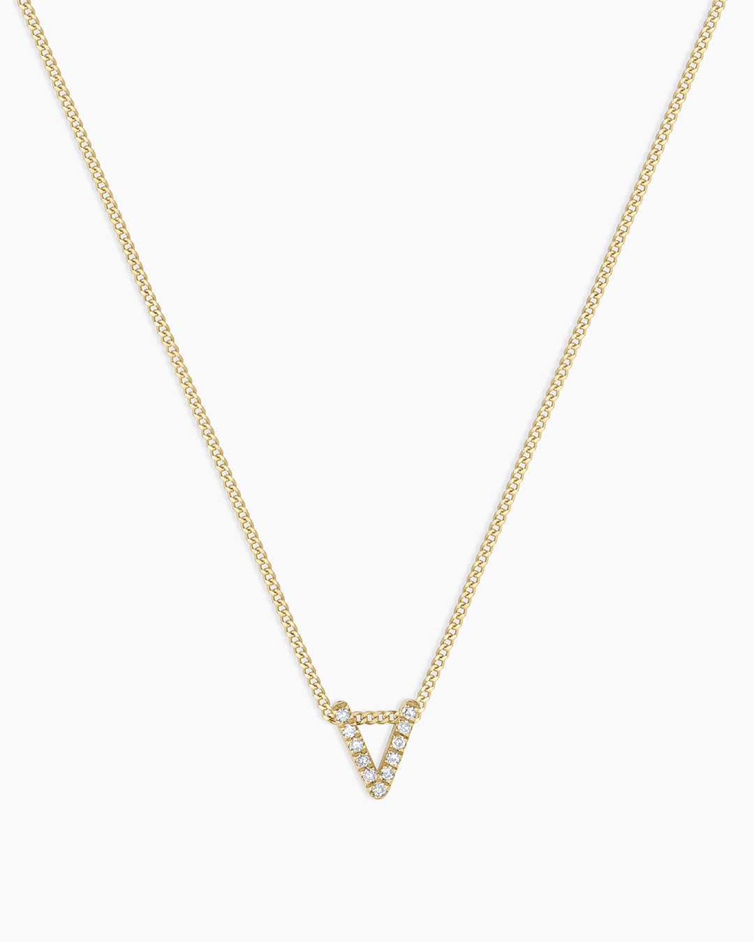 14K Diamond Alphabet Necklace