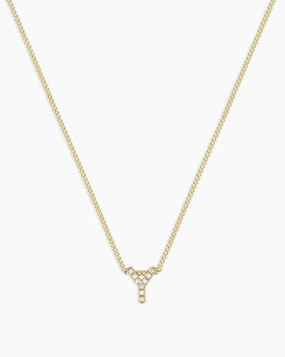 14K Diamond Alphabet Necklace