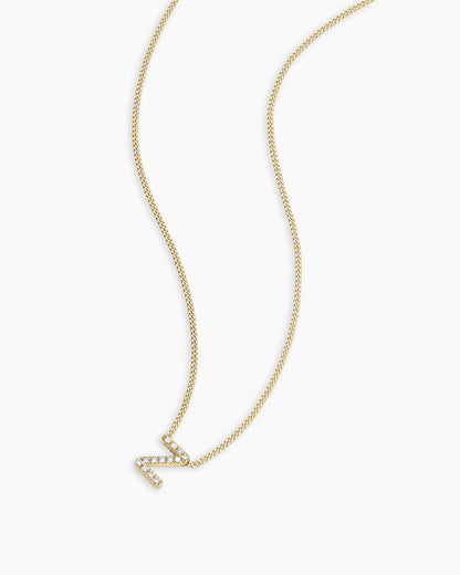 14K Diamond Alphabet Necklace