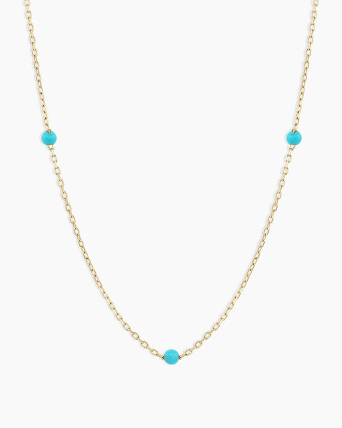 14K Gold Turquoise Newport Necklace