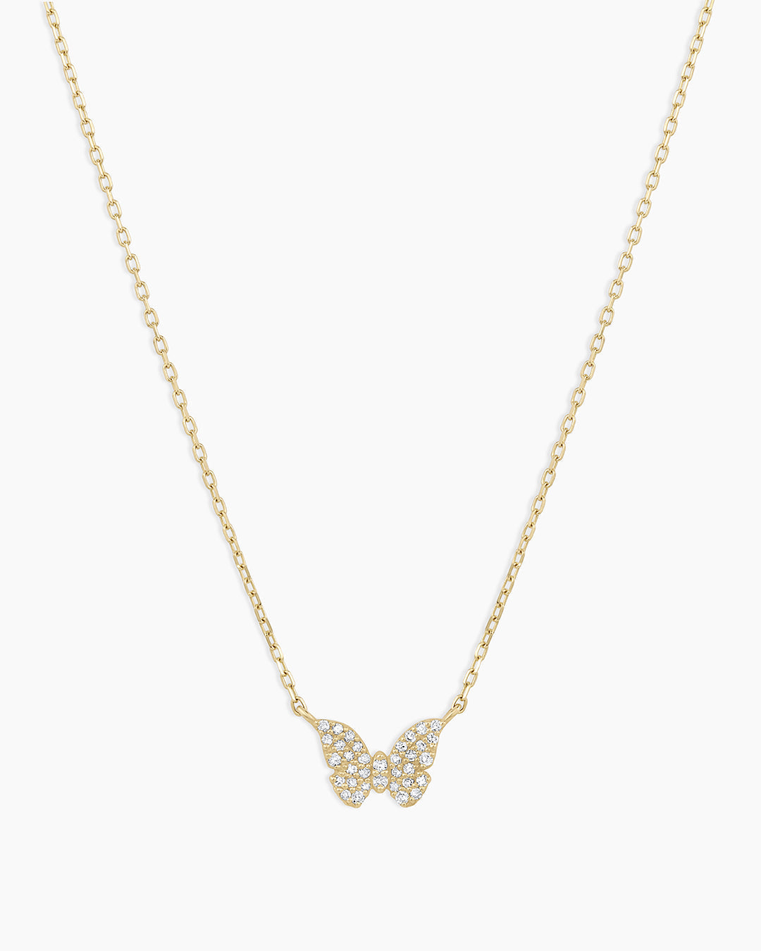 14K Diamond Butterfly Necklace