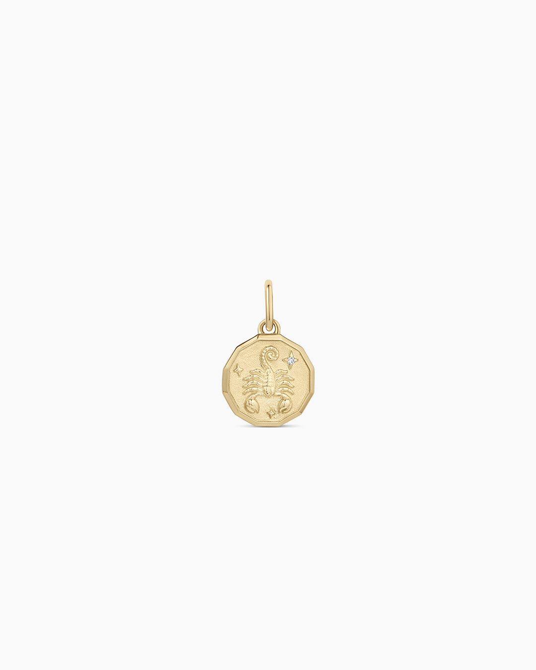 14K Diamond Zodiac Coin Charm