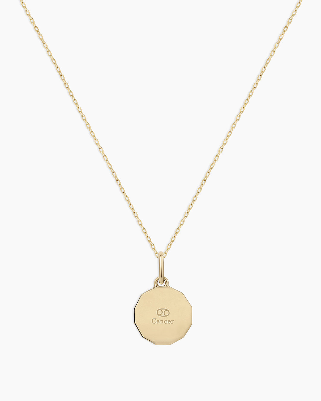 14K Diamond Zodiac Coin Charm Necklace