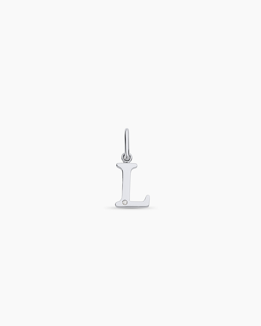 14K Diamond Vintage Alphabet Charm