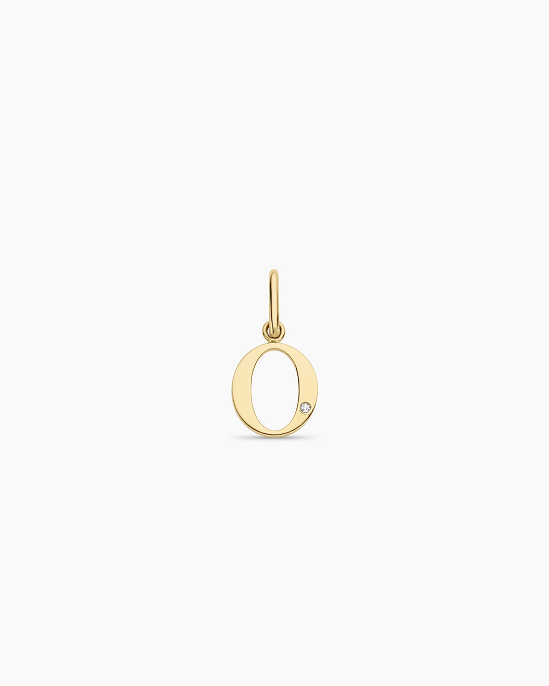 14K Diamond Vintage Alphabet Charm