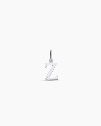 14K Diamond Vintage Alphabet Charm