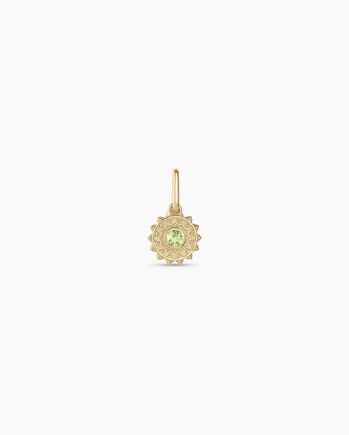 14K Gold Sun Birthstone Charm