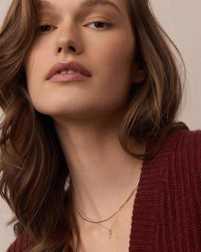 14K Diamond Bond Key Necklace