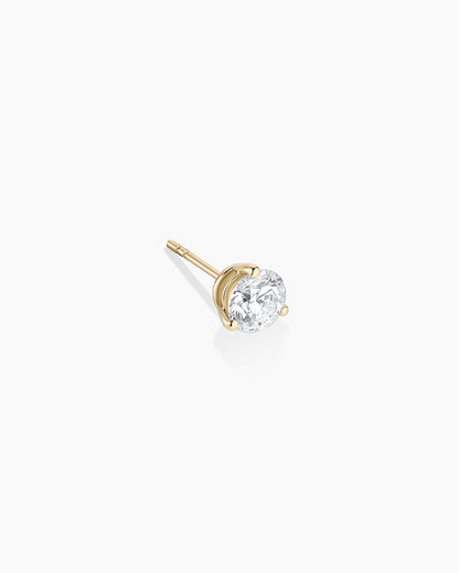 14K Lab Grown Diamond Solitaire Single Stud