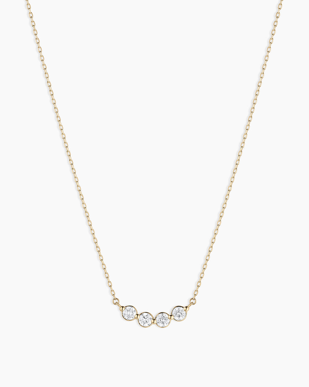 14K Lab Grown Diamond Halo Cluster Necklace