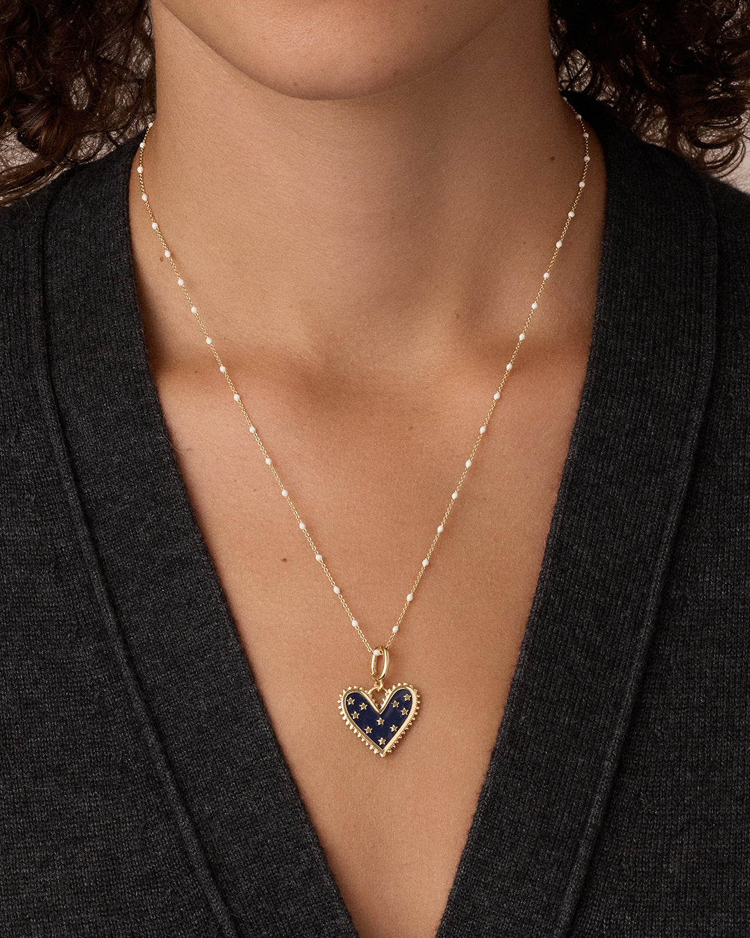 Vintage Heart Star Parker Charm
