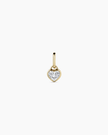 14K Lab Grown Diamond Heart Charm