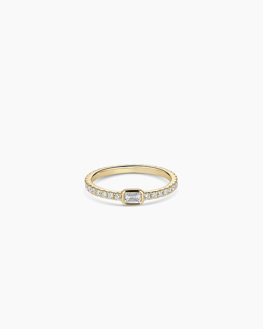 14K Lab Grown Diamond Emerald Eternity Ring
