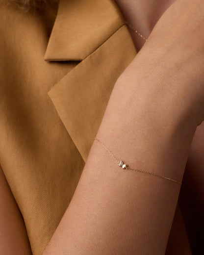14K Diamond Bond Butterfly Bracelet